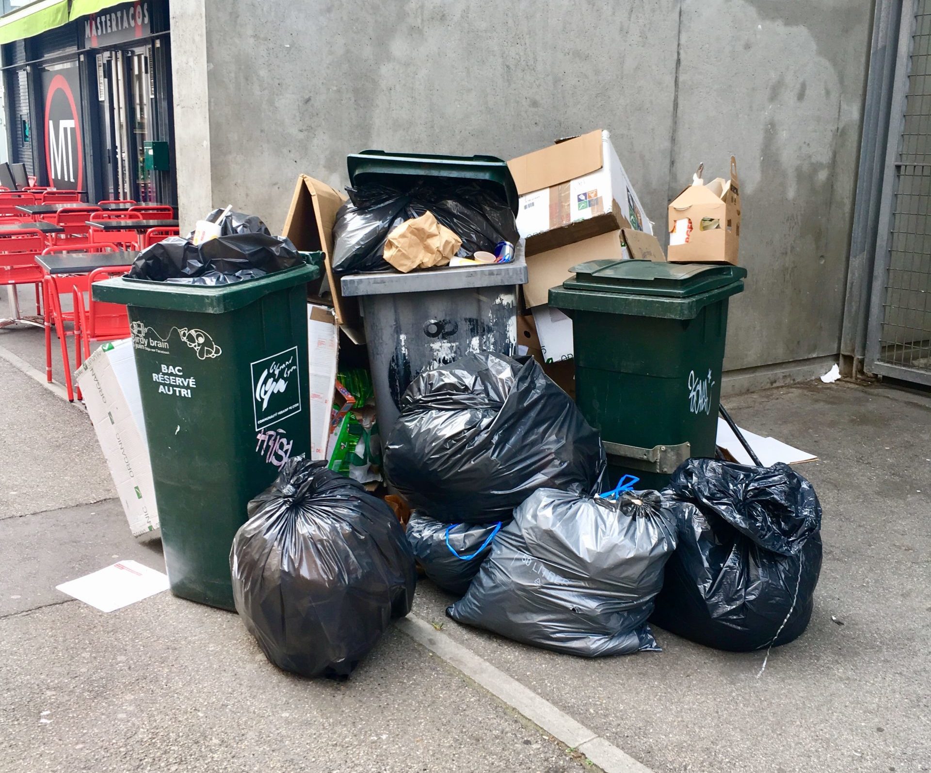 poubelles de déchet